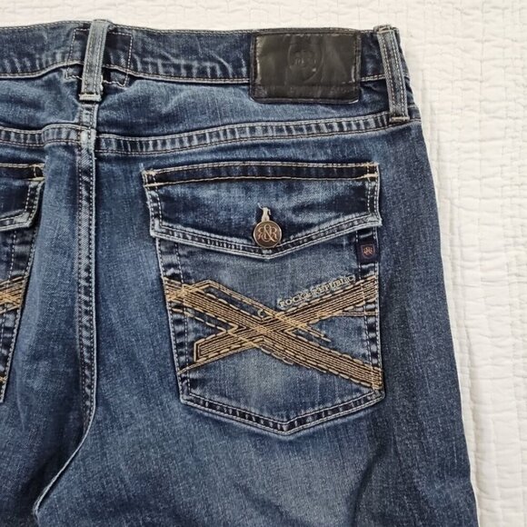 Rock & Republic Neil Jeans Men's 34x32 Straight Leg Flap Pocket Stretch EUC - Picture 14 of 16